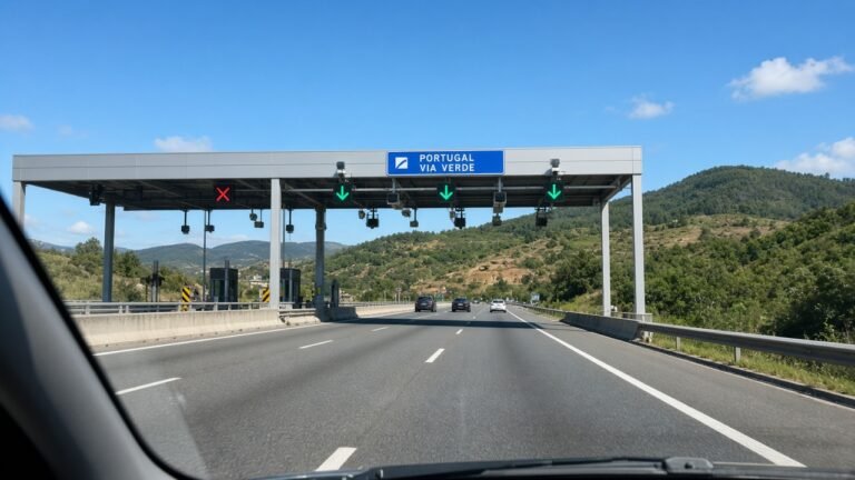 If I rent a car at Porto airport, how do the tolls get paid?
