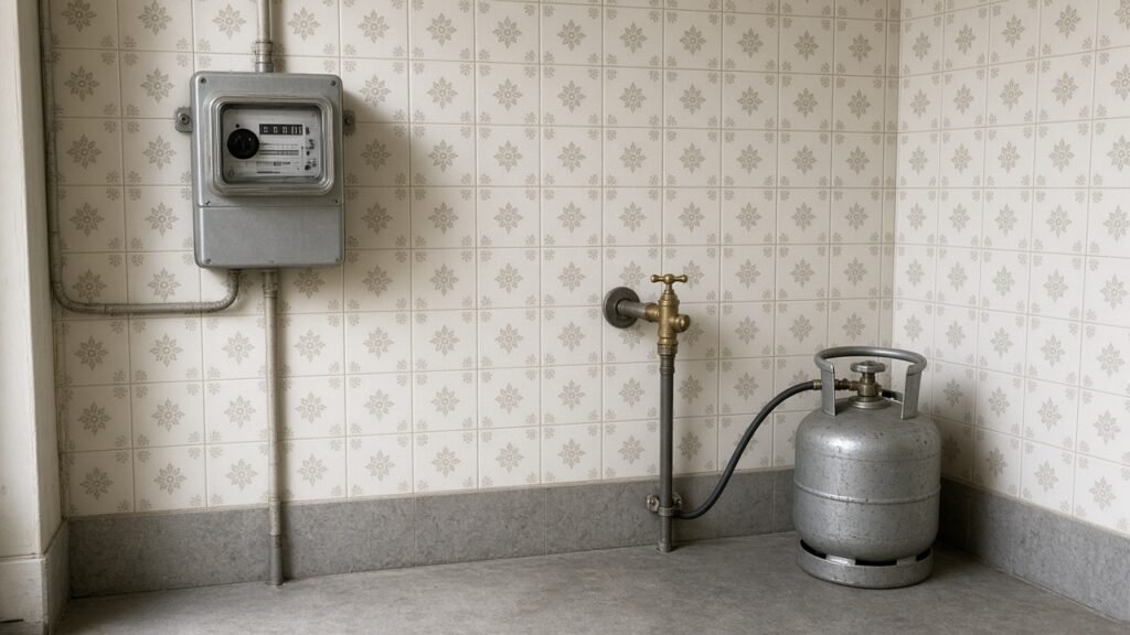Electricity, water and gas